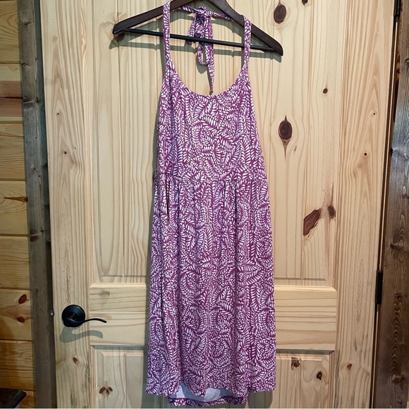Tommy Bahama Purple and White Patterned Halter Dress - Picture 2 of 8